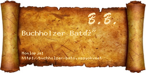 Buchholzer Bató névjegykártya